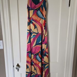 Nicole Miller Multicolor Abstract Maxi Dress